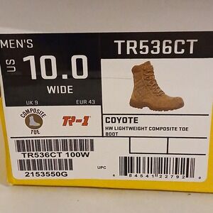 Belleville TR536CT Boots Coyote 10 Wide Composite Toe Hot Weather Lightweight EH